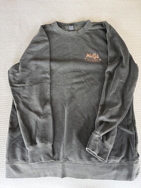 Wallis Wieners Crewneck Sweatshirt - Olive with Peach Logo